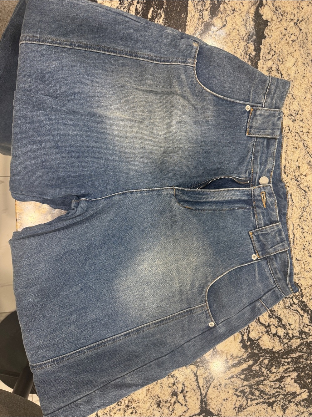 Women's Blue Wide-Leg Denim Jeans